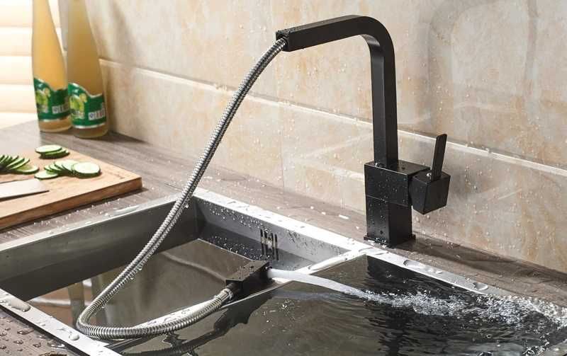 Bateria trójdrożna wylewka L2 czarna mat