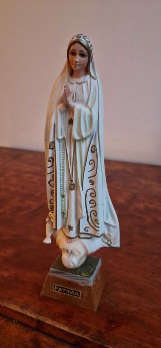 Figura Matka Boska Maryja Madonna Fatima antyk stare dewocjonalia