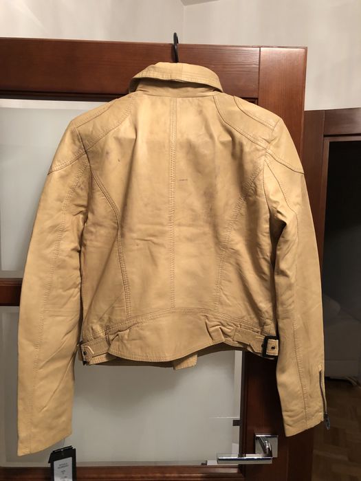 Kurtka skórzana musztardowa black rivet