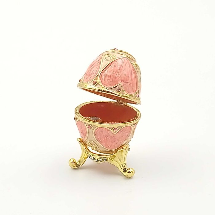 Jajko jajo faberge i szkatułka różowe serce