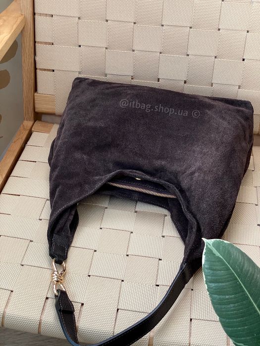 Італійська замшева сумка хобо мішечок. Замшевая сумка мешок итальянска
