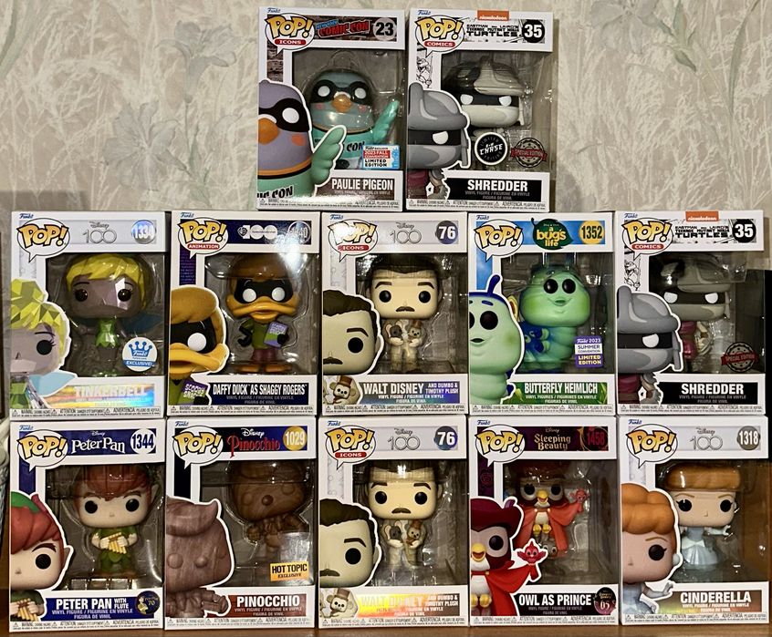 Funko pop Фанко пор Дісней Пітер Пен Піноккіо Шредер