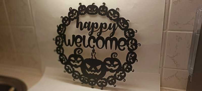 Dekoracja Halloween czarna, handmade