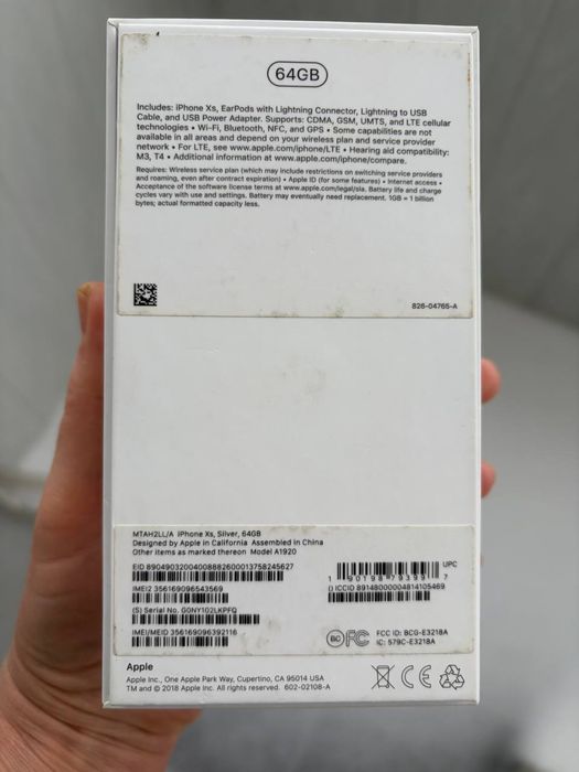 Apple iPhone Xs Silver 64GB