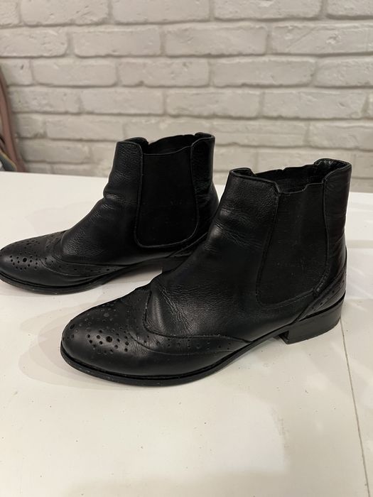 Jesienne botki skórzane