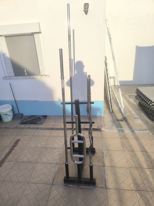 Barras musculação 28mm (direitas + W + tríceps)