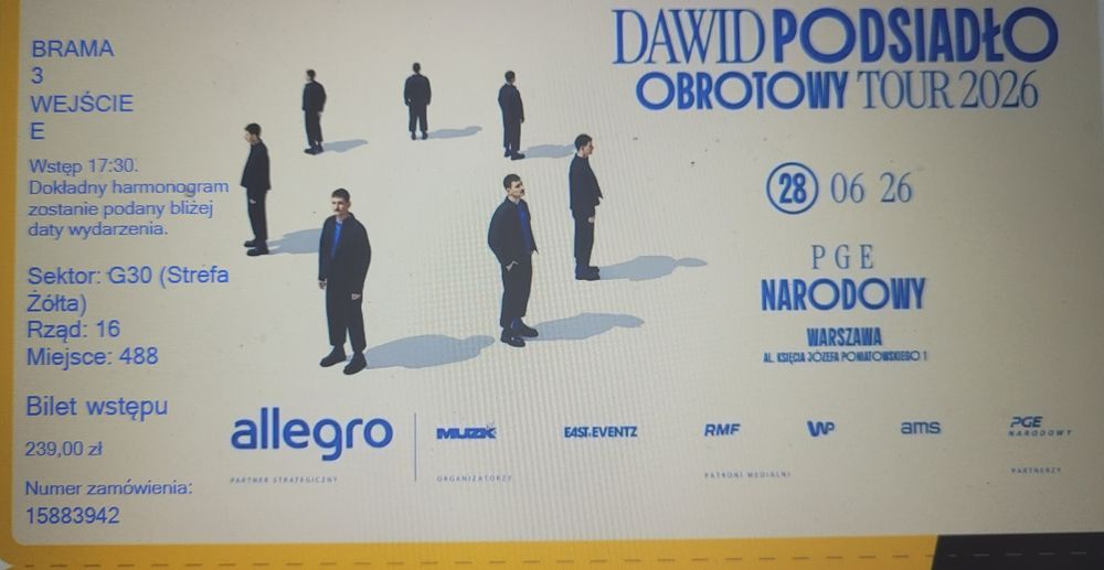 Dawid Podsiadło 2026 PGE Narodowy