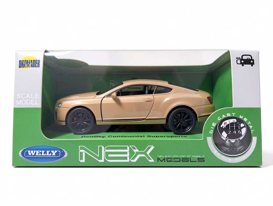 D025 Welly Bentley Continental Supersports Złoty Model Samochodu Skala 1:34-39 Do Ekspozycji Kolekcja Modeli Miniatura Pojazd W Miniaturze Do Kolekcji