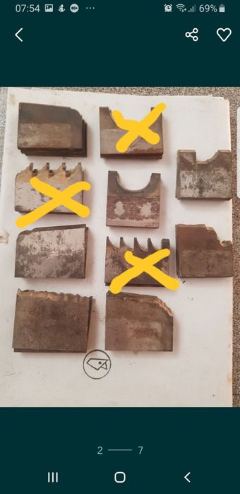 Фрези по дереву, ножі до фрезерної головки