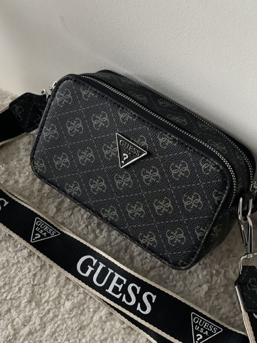 Сумка жіноча Guess 4G кросс-боді Гесс через плече на широкому ремені