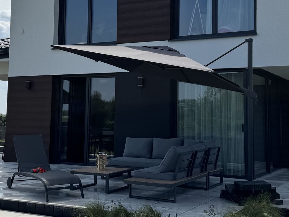 Parasol ogrodowy Aura 290x290x264 cm antracytowy Naterial