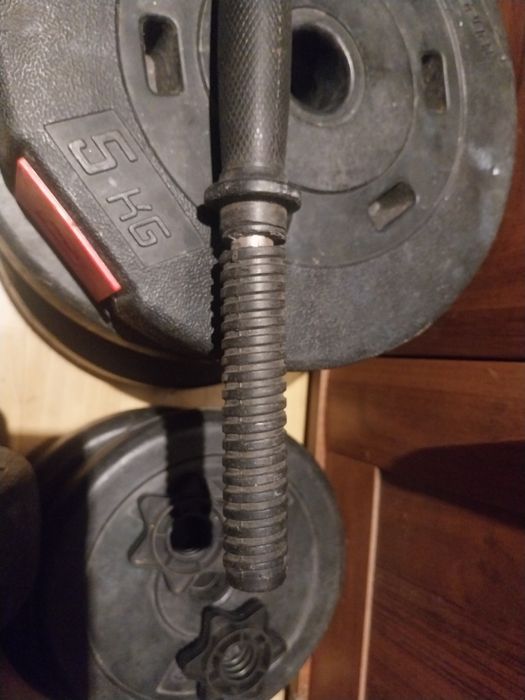 Hantle skręcane + 47,5 kg obciążenia kompozytowego | zestaw domowy