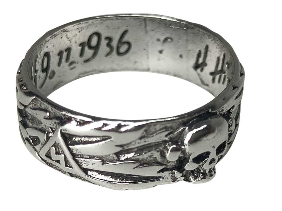 Перстень печатка кольцо череп с гравировкой