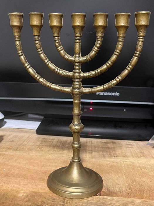 Менора классическая 25 см Иудаика Семисвечник Подсвечник Шабат