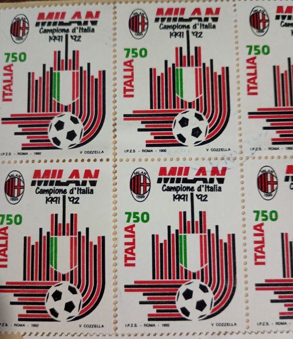 Selos raros Milan Campeão, Itália 90, Rei Filipe VI, Garri Kasparow