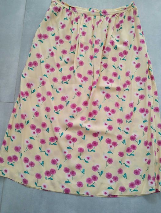 Bluzka spódnica komplet żorżeta jedwab garsonka