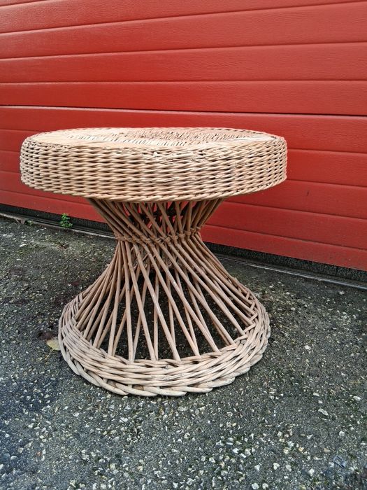 Mesa Redonda Funil de Vime - VINTAGE