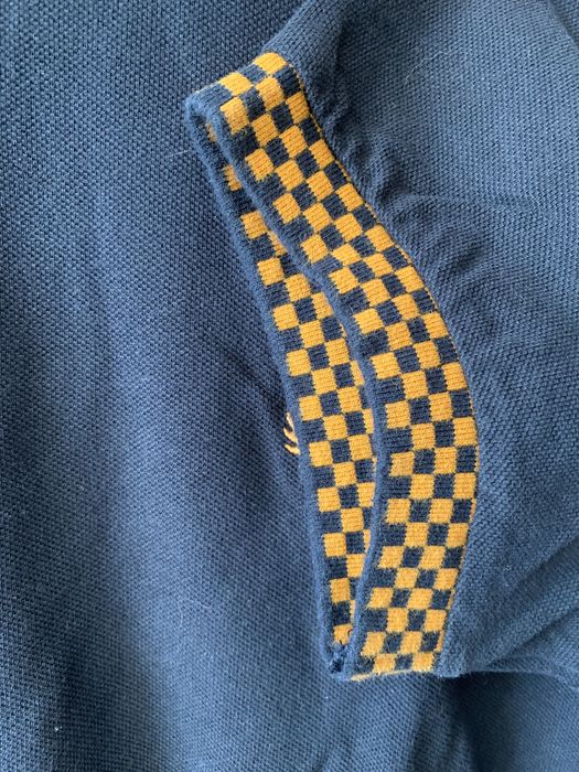 Pólo Fred Perry Azul Escuro e Laranja