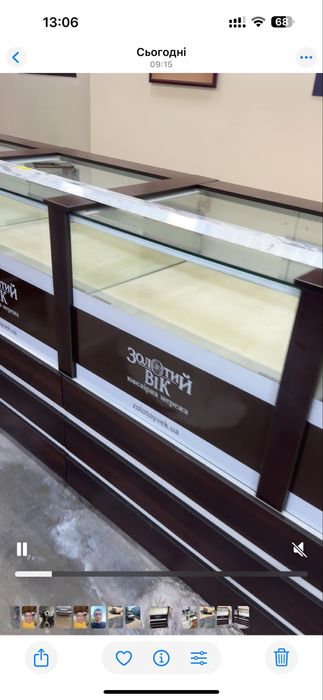 Меблі вітрини торгові прилавки стекляні, скло, тумбочки