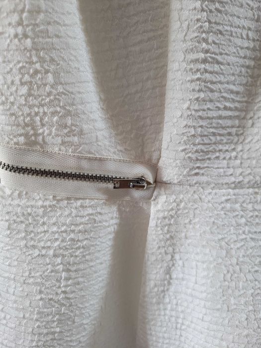 Biała bluzka damska 38 S/M baskinka krótki rękaw