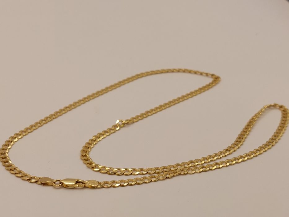Pancerka złota 55cm łańcuszek