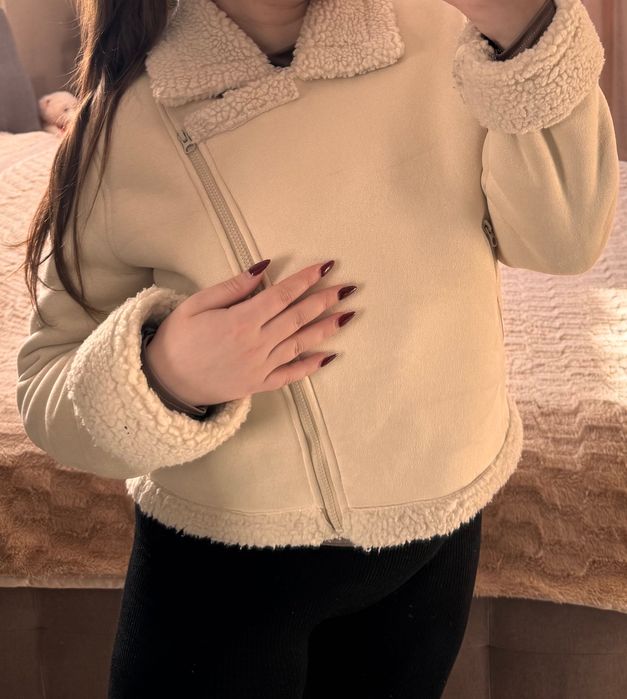 Жіноча дублянка замшева