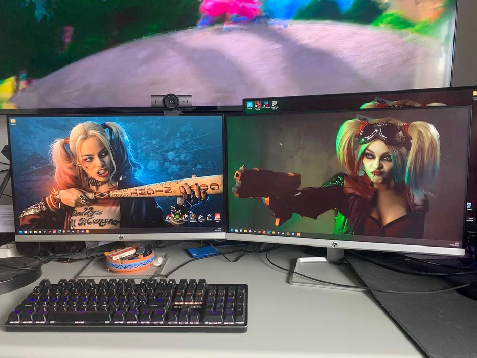 2x Monitores HP 24f 23.8” IPS – Setup Dual ou Ecrã Surround