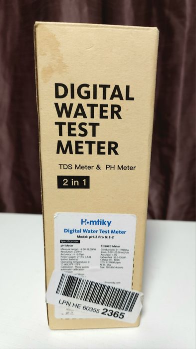 Цифровий вимірювач, тестер якості води 2 в 1. Homtiky.