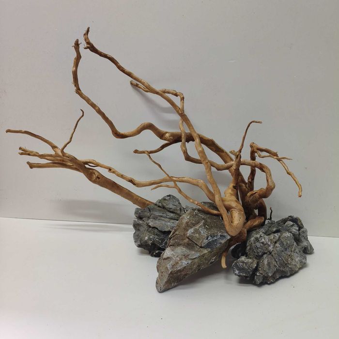 Gotowa aranżacja do akwarium lub terrarium – korzeń Red Moor + Scenery Stone