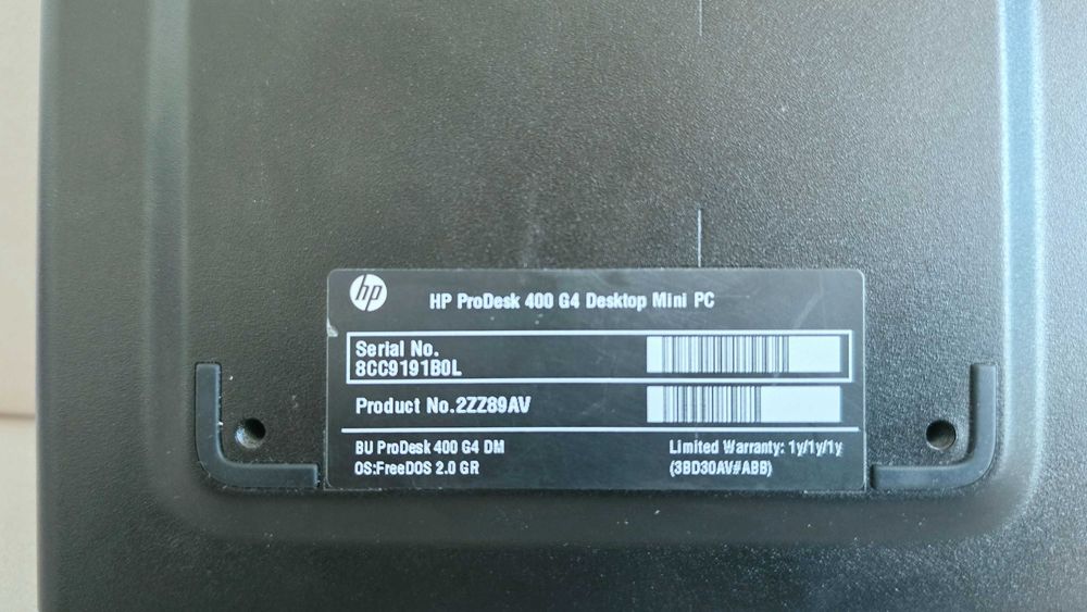 Komputer HP prodesk 600 g4 mini, i5-8400t, 16gb, 256gb ssd