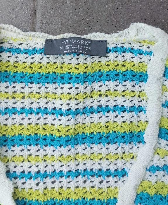 Sweter narzuta pleciony haft L/XL Primark