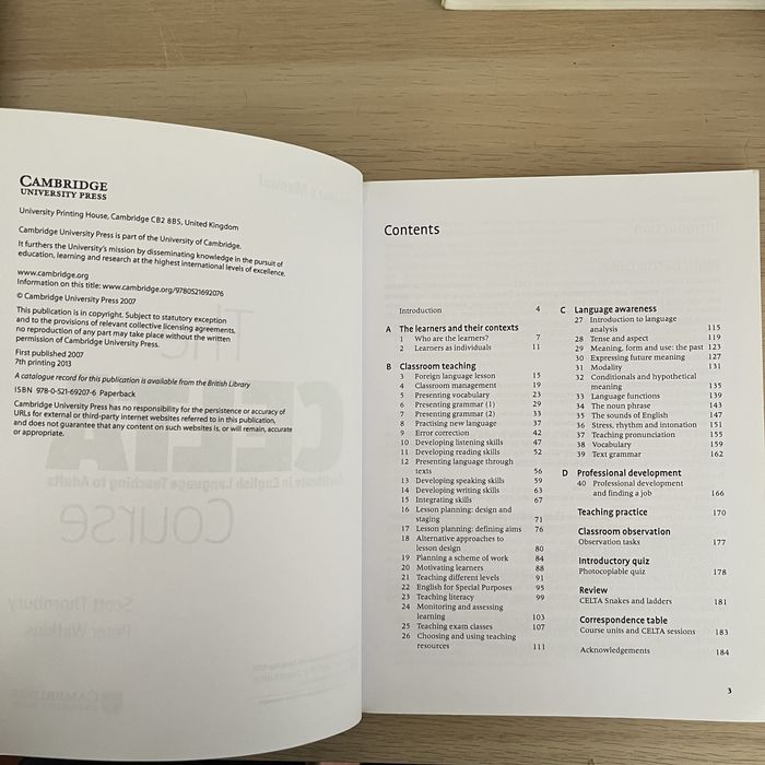 Livro The CELTA Certificate in English Language Teaching to Adults Course