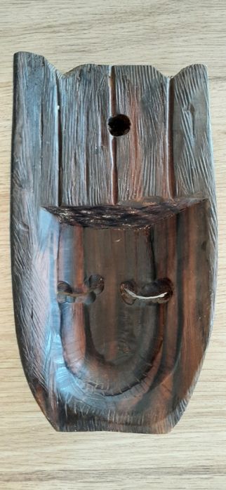 Drewniana Maska płaskorzeźba etniczna prezent