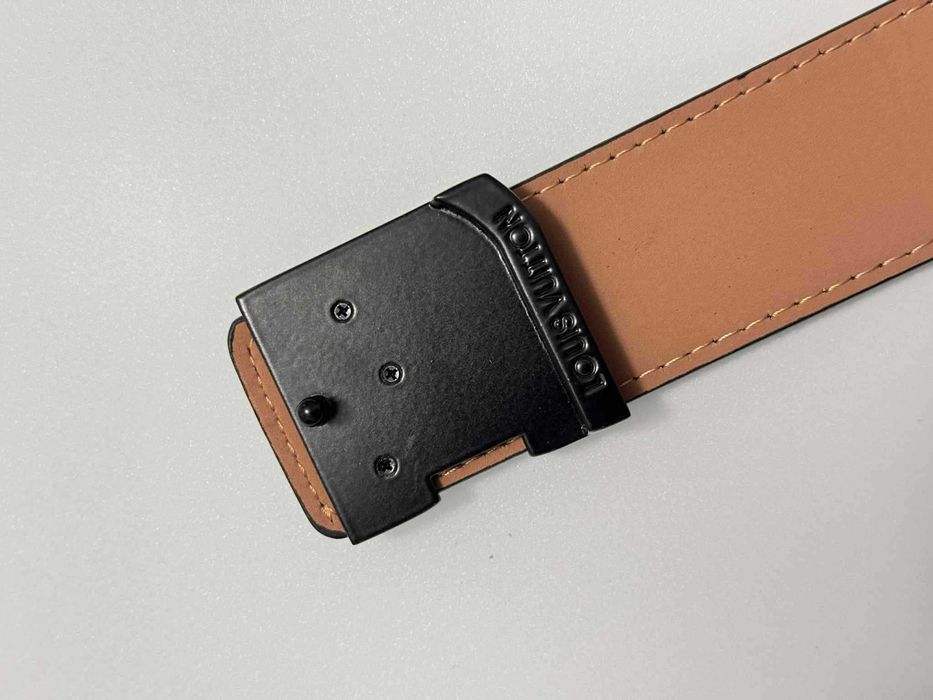 Męski pasek Louis Vuitton LV Initiales 40mm Reversible – Damier Graphite 115 cm