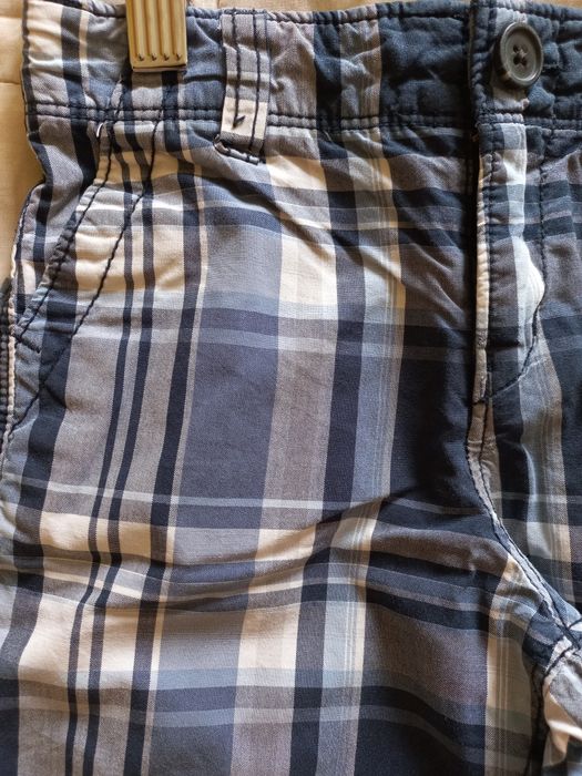 Calções em algodão, xadrez azuis e branco, 2 anos Baby Gap