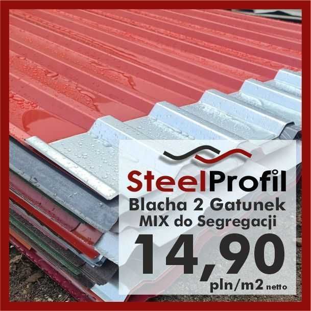 Tanie Blachy Dachowe 2 gatunek Blacha Trapezowa T18 Ocynk Powlekana T7