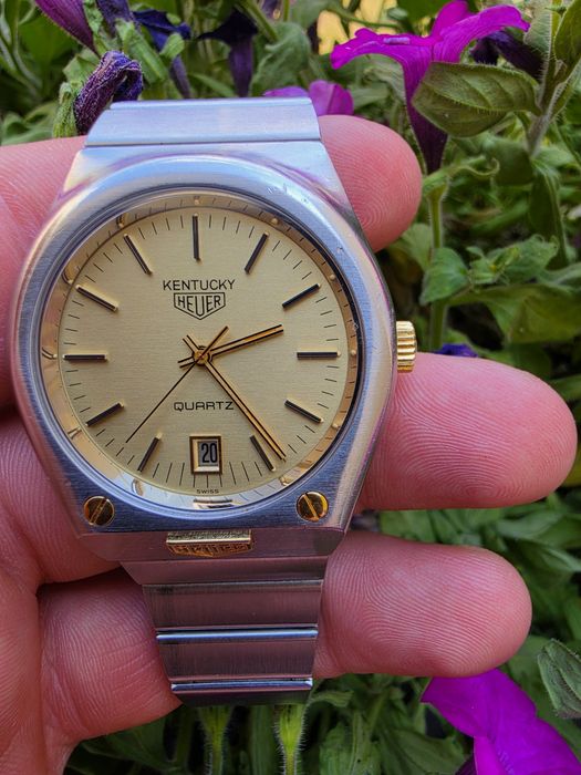 Heuer Kentucky stal złoto vintage
