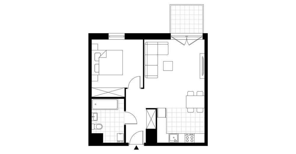 2-pokojowe mieszkanie 45m2 + balkon
