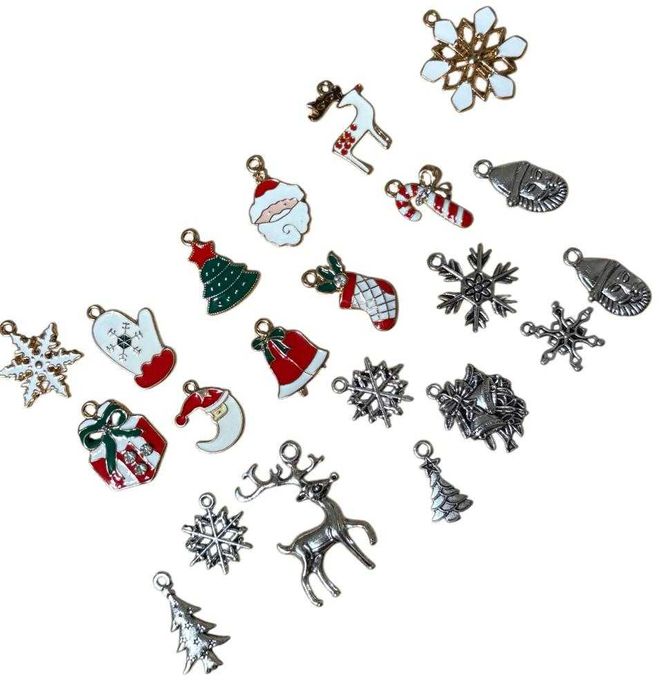 Zestaw Zawieszki Świąteczne Śnieżynka Mikołaj Prezent kod 2550