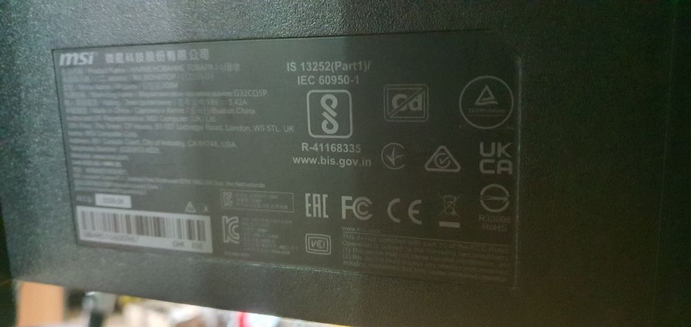 Monitor Gamingowy 32" MSI G32CQ5P na gwarancji stan BDB