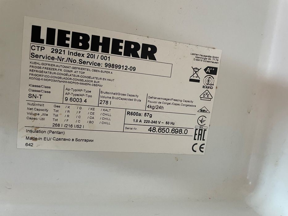 Frigorífico com Congelador Liebherr