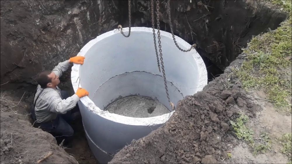 ПідКлючКаналізаціяЗалізобетонніСептикКопанняСептиківБетонніКругиКільця