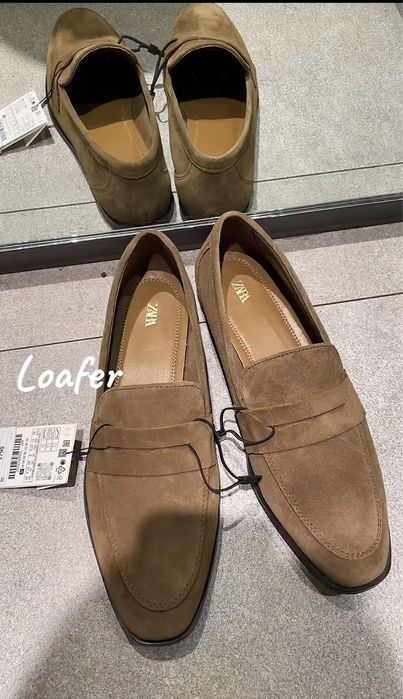 Лофери зара, натуральна замша розмір 38