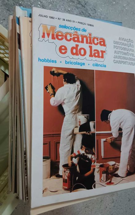 Revistas: Seleções de Mecânica e do Lar: 12 exemplares Anos 1980, 1981 e 1982.