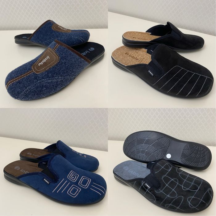 Чоловічі тапочки Inblu,сині та чорні,коричневі