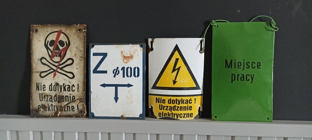 Tabliczka metalowa stara PRL tablica
