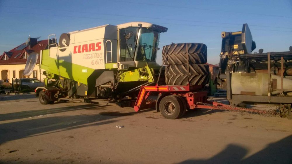 Transport kombajnow ciagnikow koparek samochodów niskopodwozie