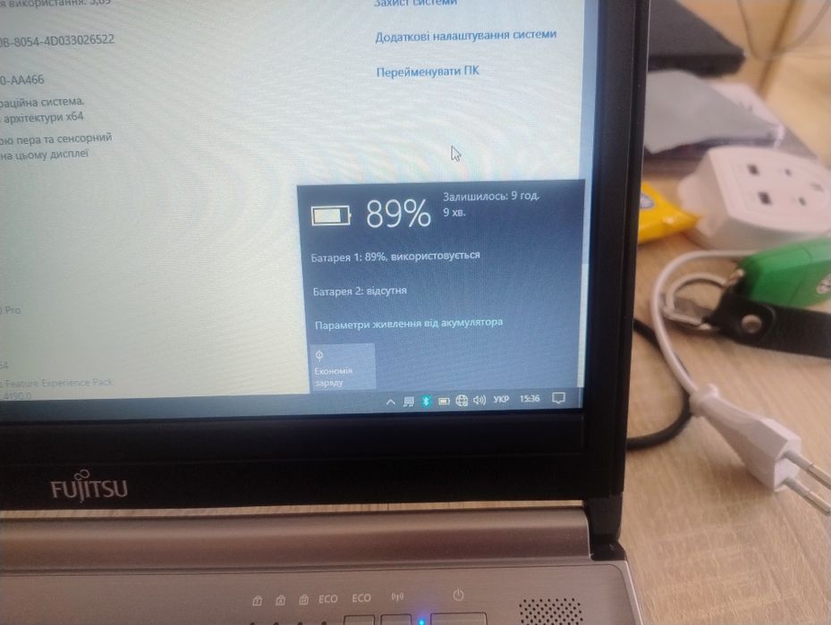 Ноутбук Fujitsu e736 9 годин АКБ ssd 128 hdd 250 13.3 дюйма
