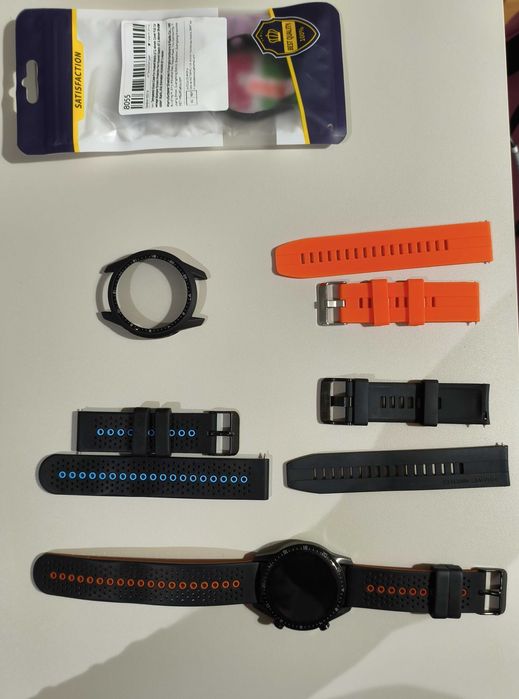Huawei Watch GT2 46mm (como novo) + 3 braceletes + 3 capas protetoras