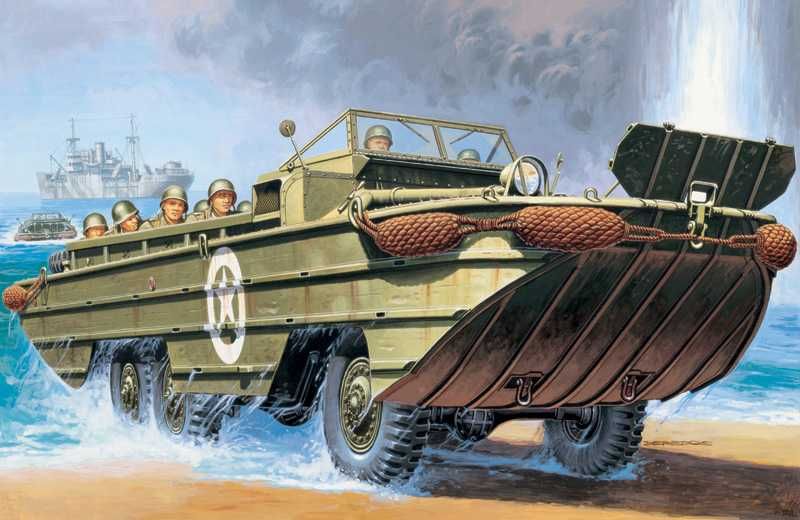 Kit , Modelismo , DUKW Anfibio , Italeri , escala 1:35